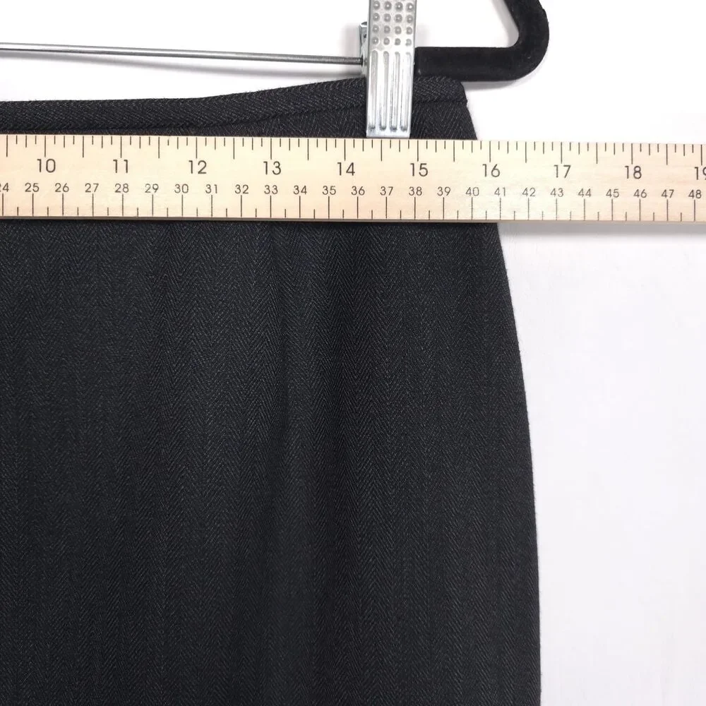 LAUREN RALPH LAUREN 100% WORSTED WOOL Skirt Size 14 USA‎ MADE Vintage